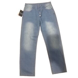 NWT C.O.Z.Y high waist jeans straight leg relaxed fit light denim size 6